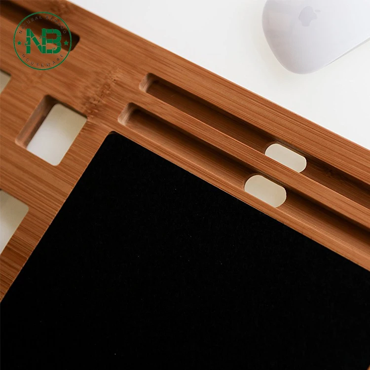 Ecofriendly Bamboo Lap Desk Laptop Lap Tray With Mouse Pad Mat,Phone