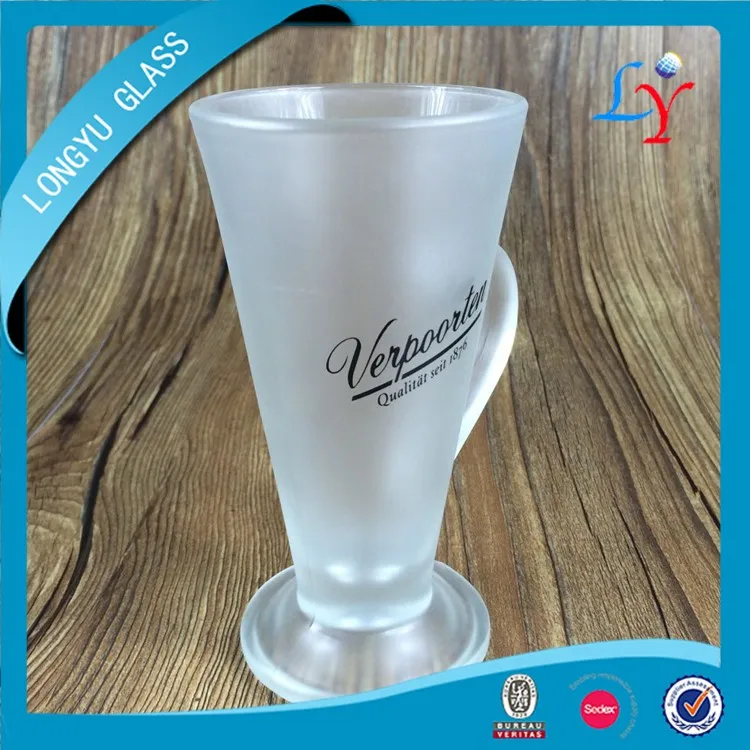 Sublimation Latte Mugs Frosted Bulk Irish Glass Coffee Mug With