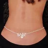 SEXY "BABE" Dangle Rhinestone Belly Waist Chain Lower Back Chain