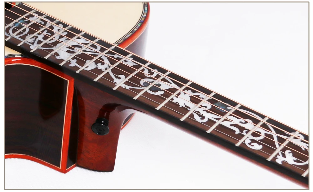 High quality All solid Rosewood acoustic guitar XO bone bridge guitar 