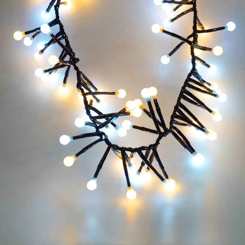 Outdoor 3 Wire Warm White Christmas Fairy LED Cluster Light For Sale