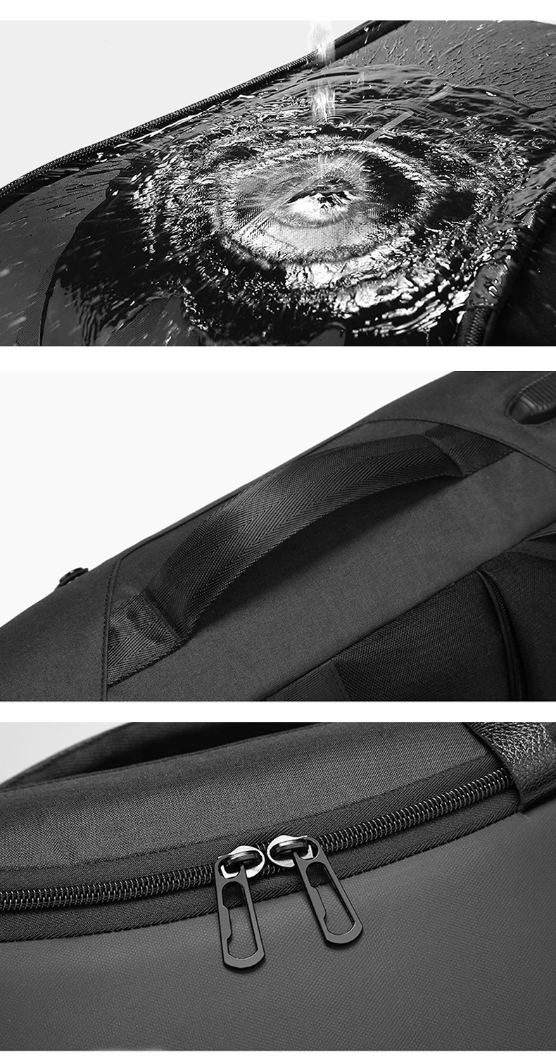 Water-resistant fashion anti thief stylish design men smart leisure USB charging laptop computer back pack bag backpack bagpack