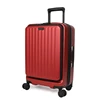 High quality ABS PC 4 wheel hard shell travel laptop pocket airport suitcase hotel luggage trolley bags with TSA lock