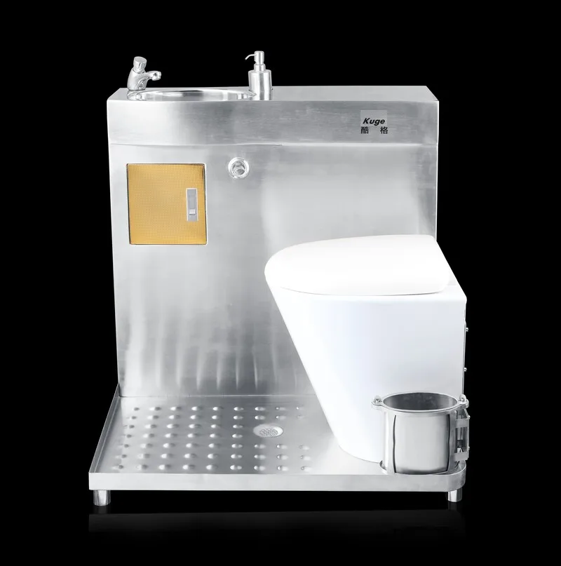 One Piece Standing Motor Home Toilet Sanitary Ware Dual Flush Toilet