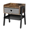 VASAGLE Living Room Bedroom Vintage Industrial Bed Side Table square end table with drawer
