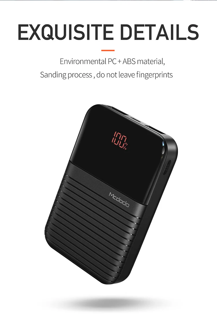 2019 Mcdodo Latest Mini Size 10000mAh Power Bank with Digital Display