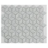 Top-grade factory direct price silver color diamond shape glass mosaic tile for art background wall decorate