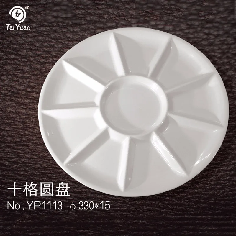 10 Compartment Dinner Plates Disposable Melamine Divided 10 Compartment Dinner Plates Disposable Melamine Divided