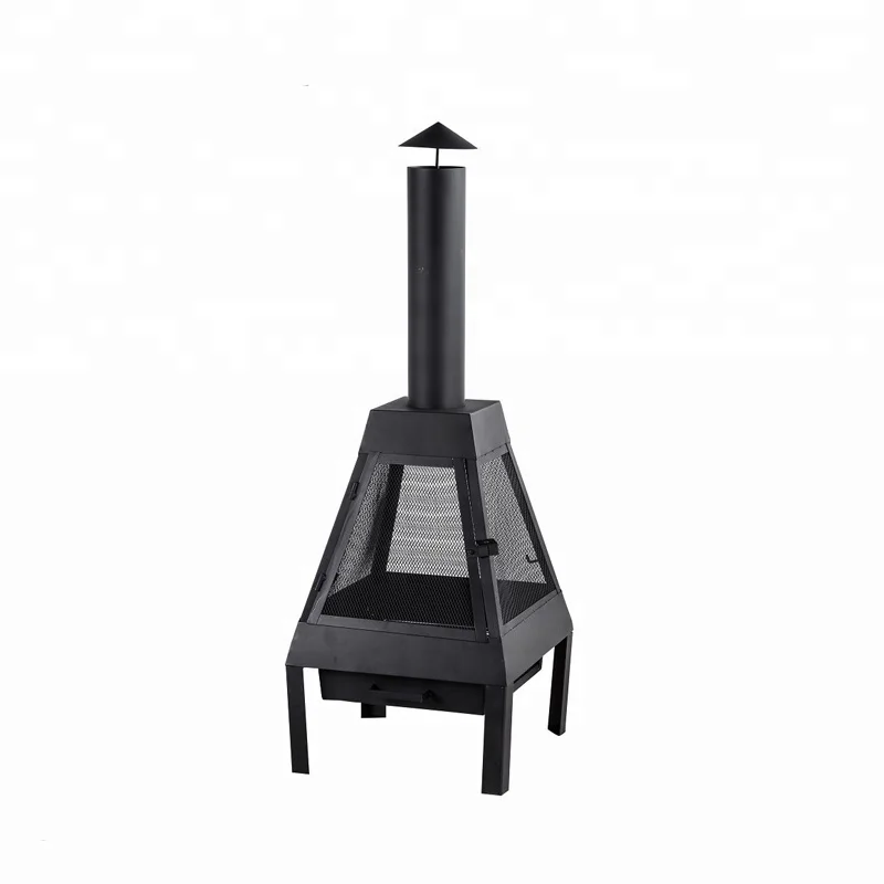 Square Chimney Outdoor Fire Pit Iron Wood Burning Square Chimney Outdoor Fire Pit Iron Wood Burning