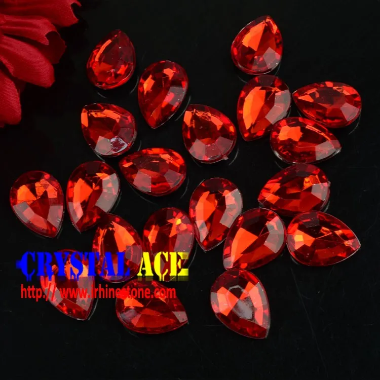 Factory Direct Sale Price Rhinestone Red and Perifot Color Acrylic Flat Back Stones