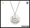 High Polished Sterling Silver I Am Blessed Pendant Necklace with CZ, Blessed Jewelry