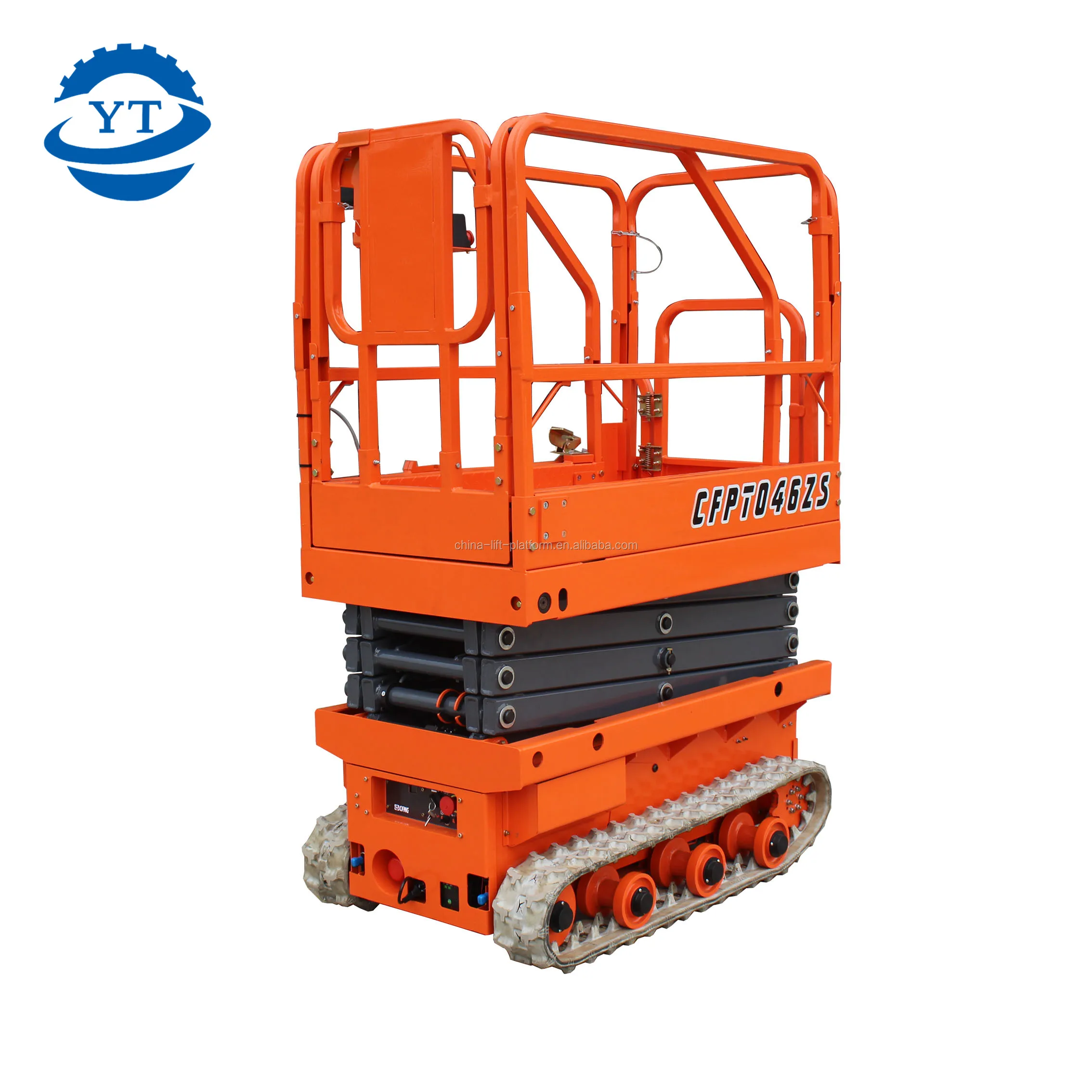 China Tracked Crawler Electric Self Propelled Scissor Lift For Aerial