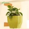 High quality square office pottery quart size wood like PZT plastic flower bonsai decorative indoor planters & pots HG 2101