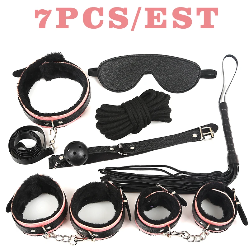 Black Wolf Sex Rope Game Mask Set Kit Collar Female