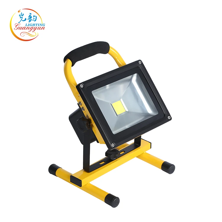 Portable mini long working time 20w rechargeable rgb led floodlight