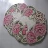 Chinese wool rose rug, hand made wool rugs