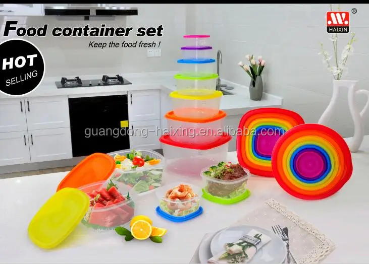 Wholesale PP clear 1 compartment meal prep food storage containers with colorful lids