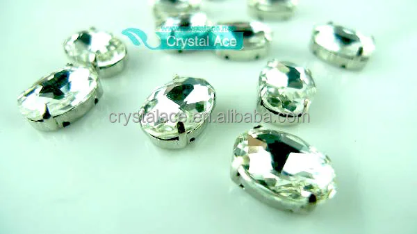 Best quality brass cup sew on mounted crystal rhinestones montee