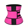 Hot Rose Red Three Hooks Wholesale Waist Shapers Private Label Latex Waist Trainer with Belt Sauna Suit Effect
