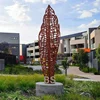 outdoor large rusted corten steel abstract garden sculpture for sale