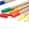 Double head cap off quick dry ink highlighter marker pen eco-friendly ball pen recycled kraft paper pen
