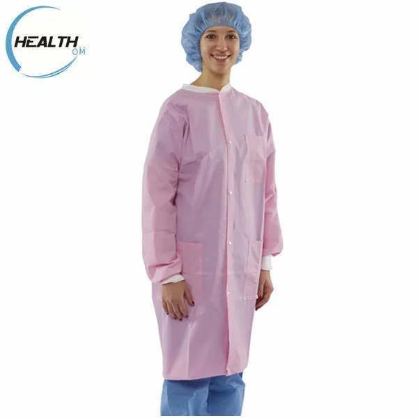 Wholesales High Quality Disposable Nonwoven Pp 25g Lab Coat Buy Lab