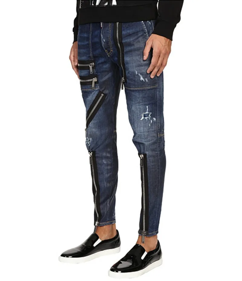 zipper jeans mens