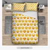 Three Piece Suit New Pattern 3D Yellow Expression Printing Bedding Set