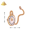 Customized High Quality Metallic Wires Hand Embroidery French Gold Pocket Watch Badge