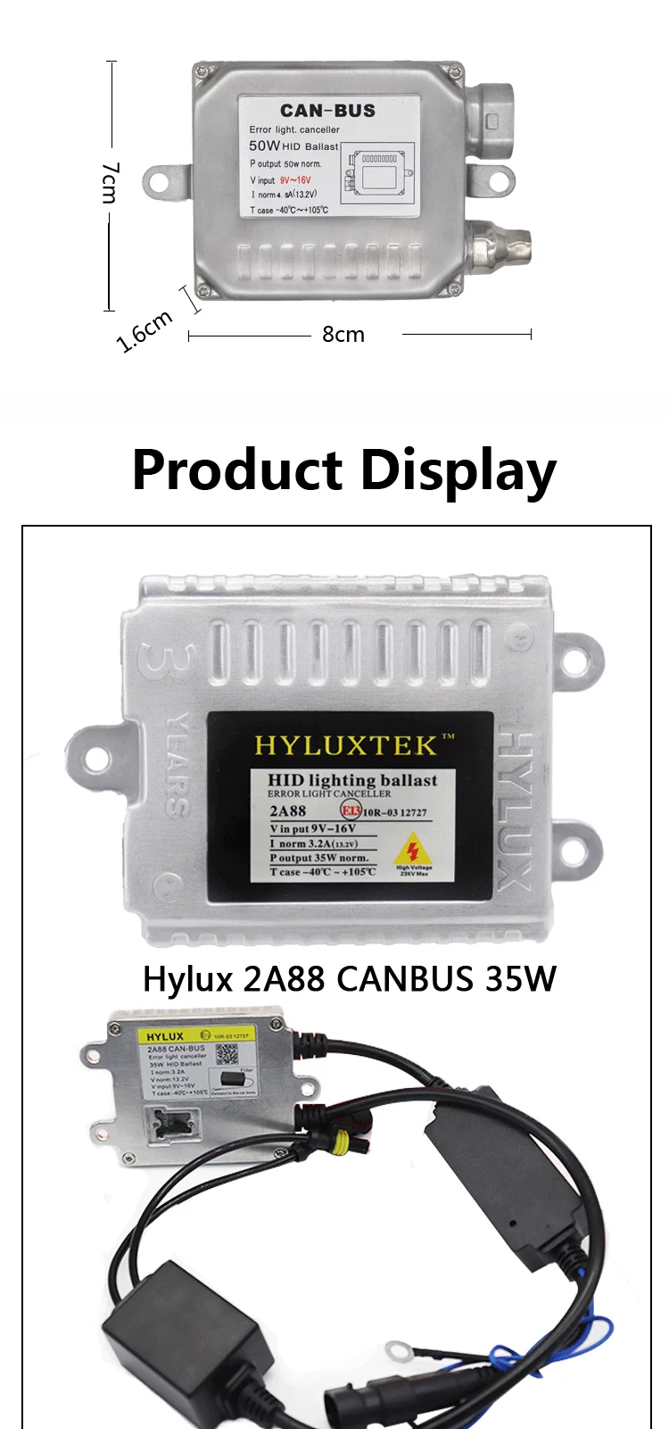 Ballast Hylux A2088 Hylux Ballast A2088 2a50 2a88 A0050 35w 50w Silm