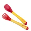 Hot Sale Baby Color Changing Spoon Baby Temperature Color Changing Plastic Spoon And Fork Price Mini Plastic Spoon For Children