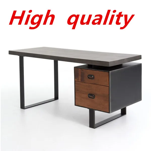 L Shaped Large Executive Desk Set Solid Wood Office