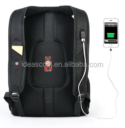 سعة كبيرة نايلون كمبيوتر محمول للأعمال على ظهره حقيبة حقيبة السفر