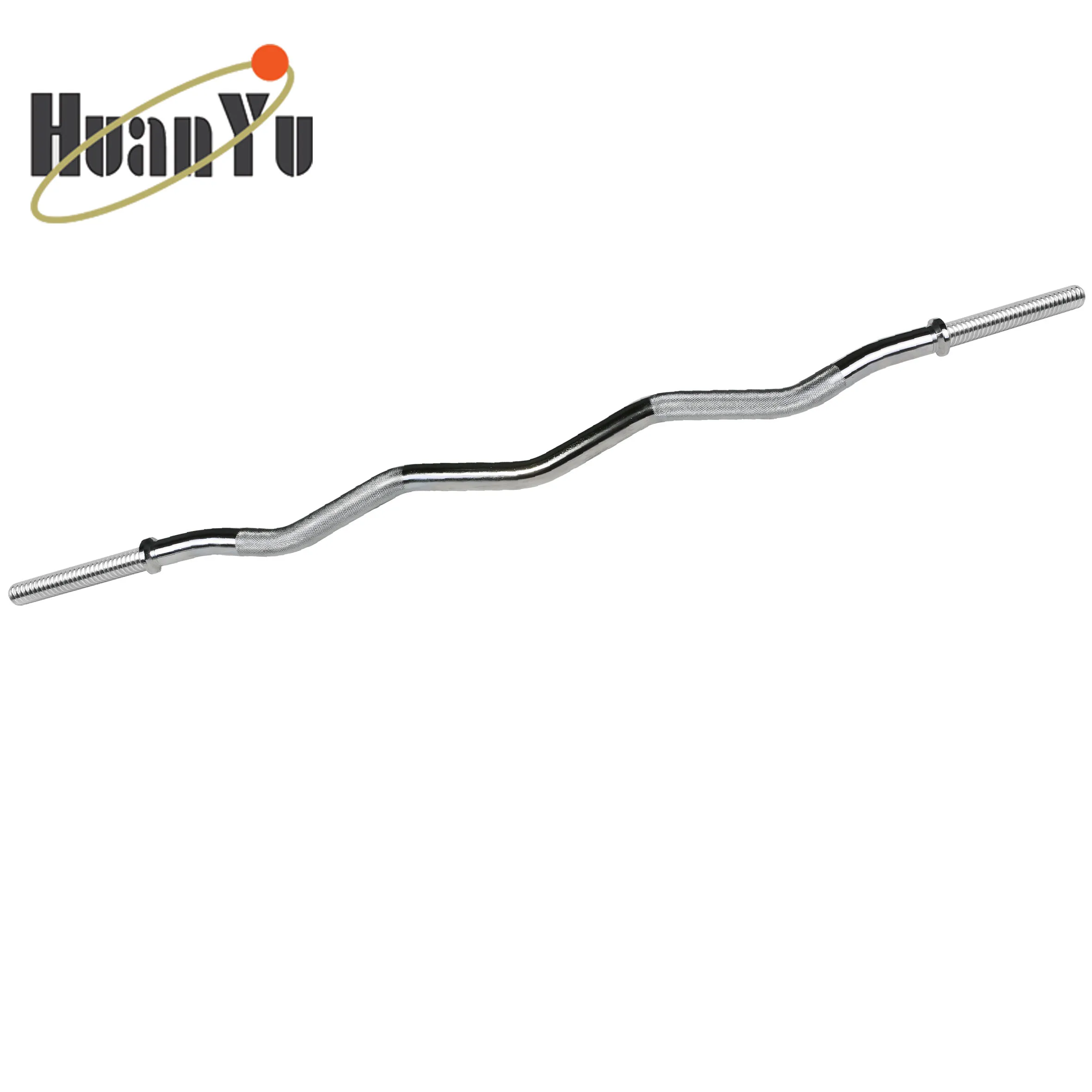 PROIRON Barbell Weight Bars 47 Inch EZ Curl Spinlock Threaded Standard Bar Regular Solid Steel bar with Spinlock Collars 1200mm