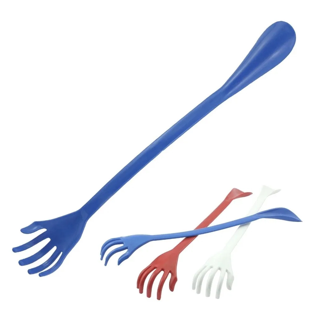 2 In 1 Colorful Plastic Back Scratcher Handshape Massager With Long ...