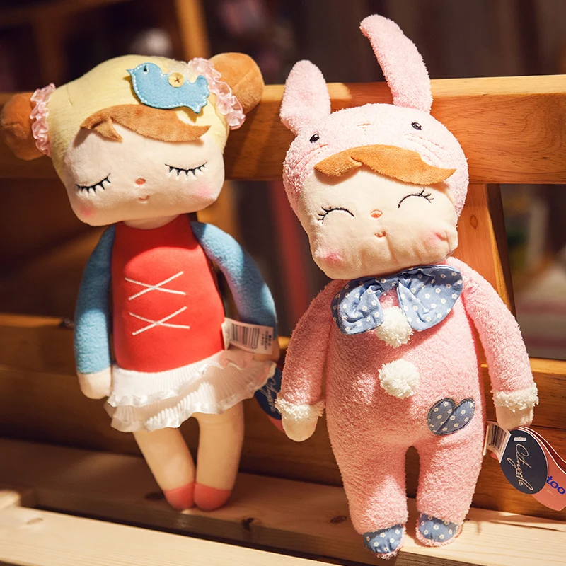 热毛绒可爱填充婴儿儿童玩具女孩生日圣诞礼物安吉拉兔子 metoo 娃娃