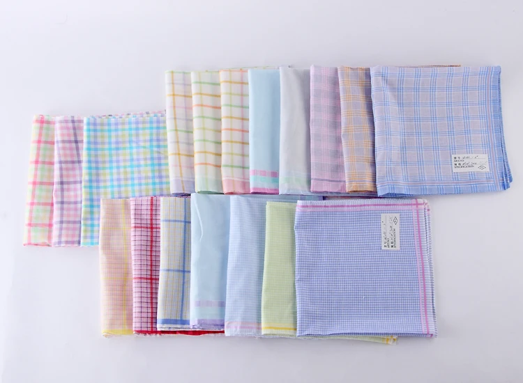100 Cotton Soft High Quality Ladies Stripe Handkerchiefs Buy Cotton