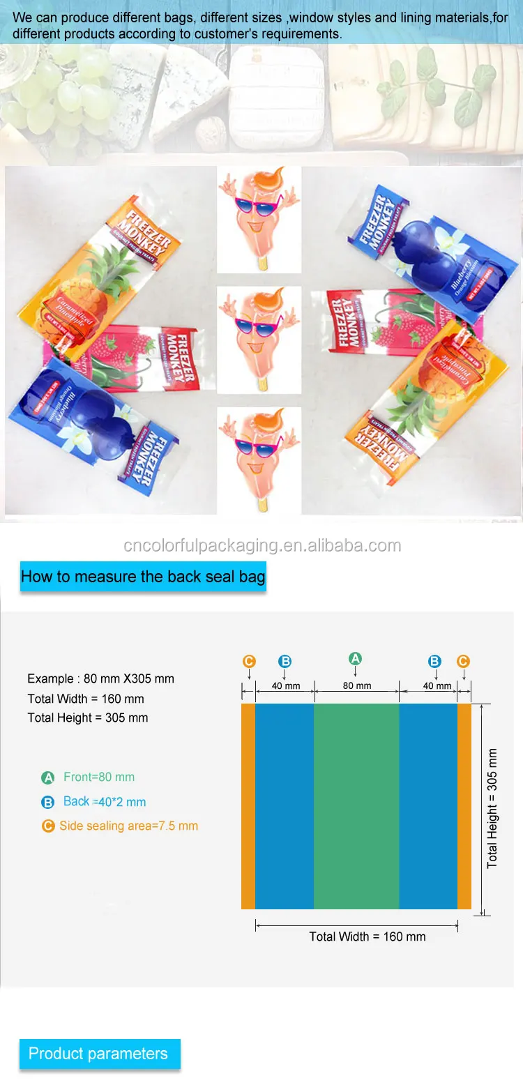 Wholesale Plastic Ice Cream Pack Clear Popsicle Package Bag Buy