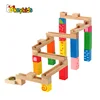 2019 Most popular 27 PCS DIY blocks wooden marble run track for kids W04E083