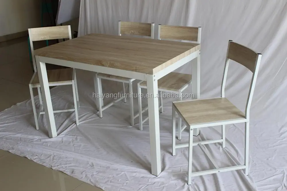 Heavyduty Dining Table And Chairs Wood Dining Table Set With Metal Frame Buy Wood Dining