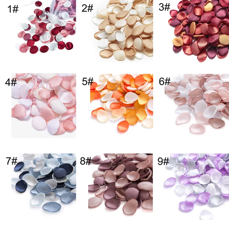 Hot Sell Artificial Silk Rose Petals Satin Petals Silk Ivory Rose