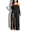 2019 Latest Design Spring Party Wear Ladies Long Sleeve Off The Shoulder Sexy Jumpsuit