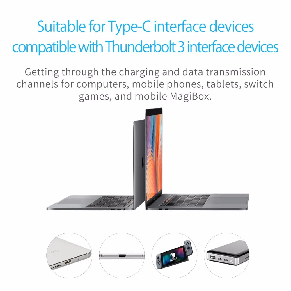 USB-IF Certified 10Gbps C to C Cable 1m 60W Charging USB 3.1 Gen 2 Type C Video Cable For 2018 Macbook Pro - ANKUX.COM