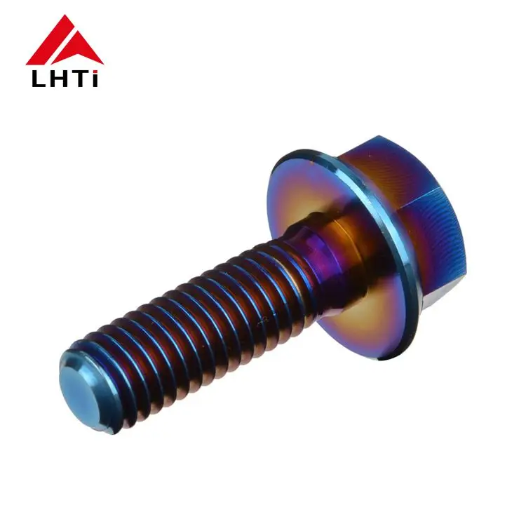 Flange Bolt Dimple Head Rainbow Colors Bolts for Motorcycle M8 Titanium 10-15days Machining,cnc CN;SHA LHTI Din6921,iso 7380