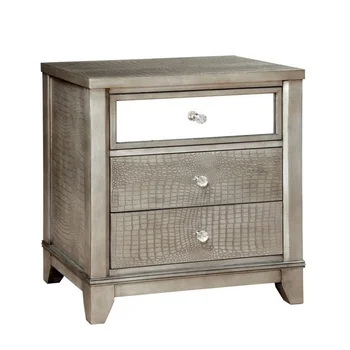 Mirrored Furniture Glass Nightstand Hotel Bedside Table One Drawer