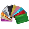Custom mini translucent colored flat metallic foil mylar zip lock bags pouch