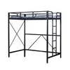 Fashion design loft style metal double size bunk bed at wholesale price