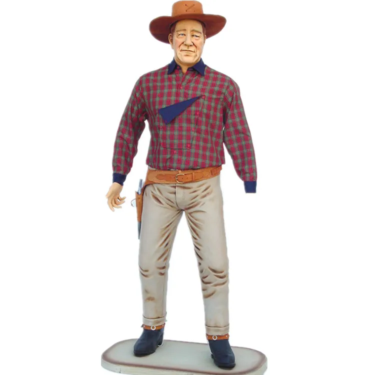 resin cowboy statues