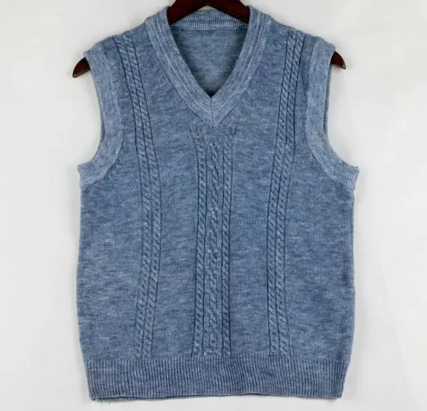 Cheap Mens V Neck Woolen Cable Knittedl ...