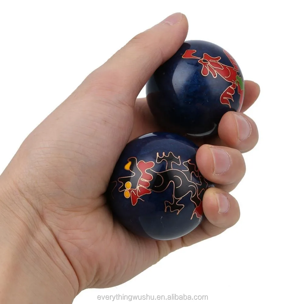 Cloisonne Health Exercise Stress Baoding Balls Yin Yang Fitness Handball Therapy Fitness